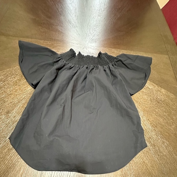 Central Park West New York Off the Shoulder smocked butterfly sleeve top, Medium - Picture 6 of 8